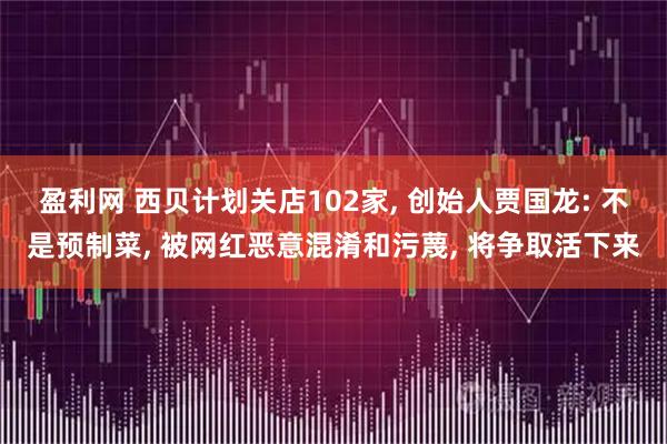 盈利网 西贝计划关店102家, 创始人贾国龙: 不是预制菜, 被网红恶意混淆和污蔑, 将争取活下来