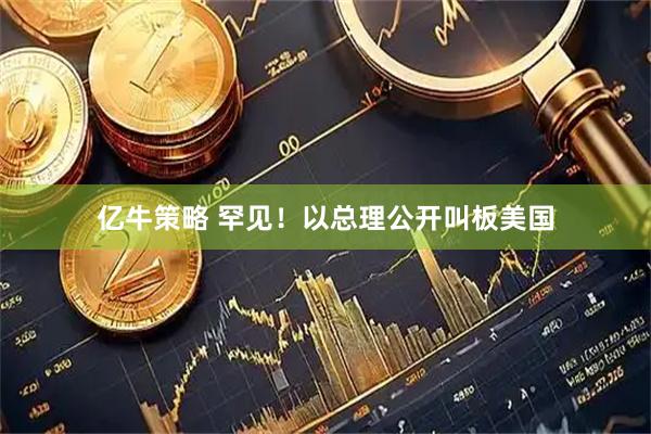 亿牛策略 罕见！以总理公开叫板美国