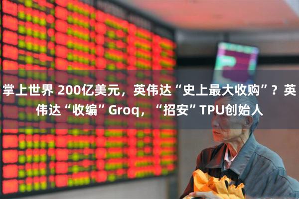 掌上世界 200亿美元，英伟达“史上最大收购”？英伟达“收编”Groq，“招安”TPU创始人