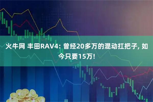 火牛网 丰田RAV4: 曾经20多万的混动扛把子, 如今只要15万!